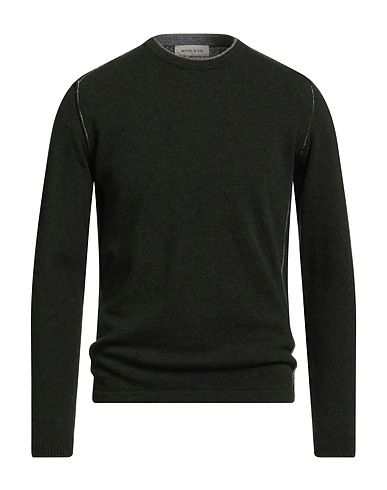 WOOL & CO Sweater Military green 80% Wool, 20% Polyamide