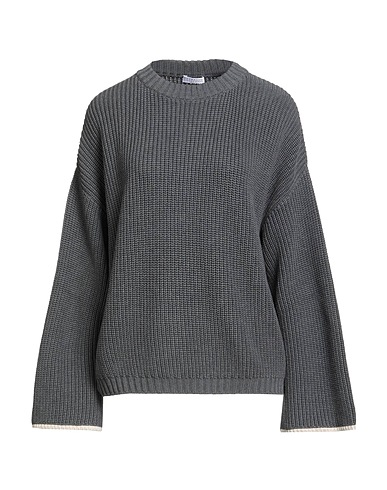 BRUNELLO CUCINELLI Jumper Charcoal 100% Cotton, Ecobrass