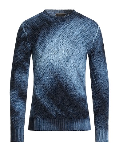 MOORER Jumper Slate blue 100% Wool