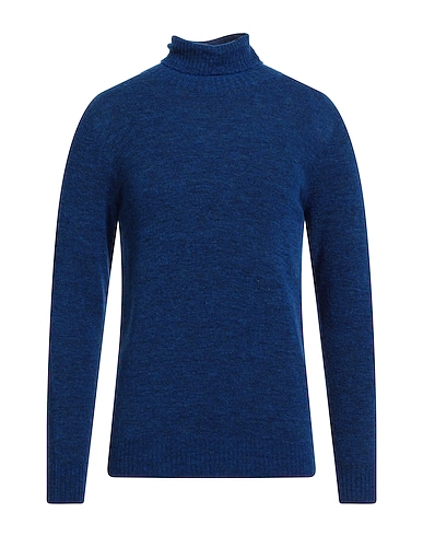 OFFICINA 36 Polo neck Blue 42% Nylon, 35% Wool, 20% Acrylic, 3% Elastane