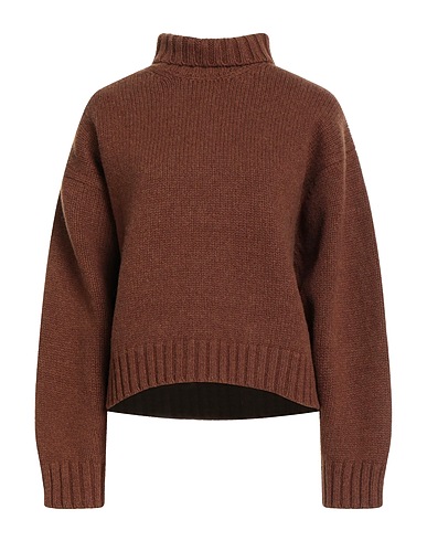HACHE Turtleneck Chocolate brown 92% Wool, 8% Cashmere
