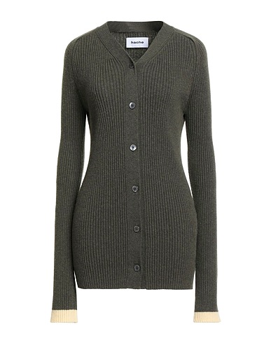 HACHE Cardigan Military green 100% Wool