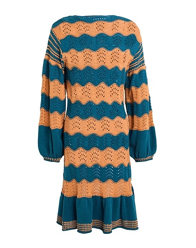 MEISÏE Short dress Deep teal 55% Cotton, 45% Acrylic