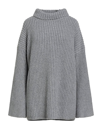 MALÌPARMI Polo neck Grey 38% Viscose, 34% Polyamide, 23% Merino Wool, 5% Cashmere