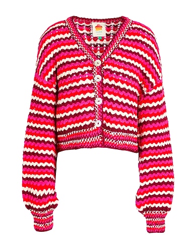 FARM RIO Cardigan Fuchsia 100% Acrylic
