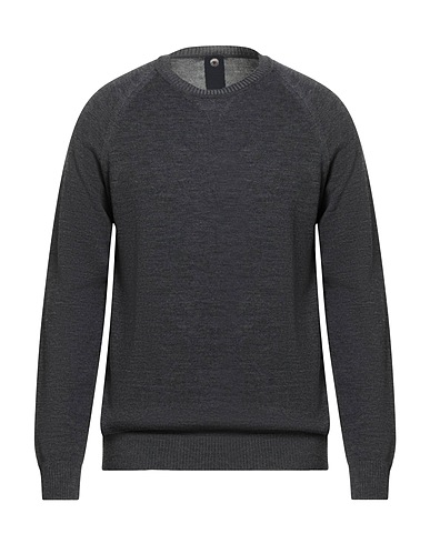 H953 Jumper Charcoal 50% Merino Wool, 50% Cotton