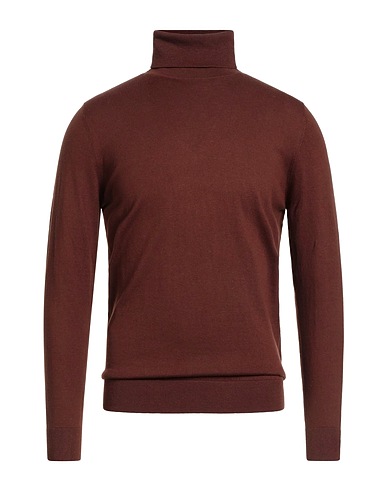 JOHNNY LAMBS Rollkragenpullover Schokobraun 70% Baumwolle, 25% Seide, 5% Kaschmir
