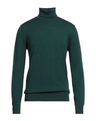 JOHNNY LAMBS Polo neck Green 70% Cotton, 25% Silk, 5% Cashmere