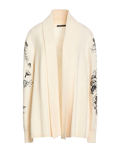MARINA RINALDI Cardigan Cream 100% Virgin Wool, Polyester