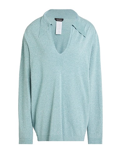 MARINA RINALDI Sweater Sage green 62% Viscose, 25% Polyamide, 13% Metallic fiber