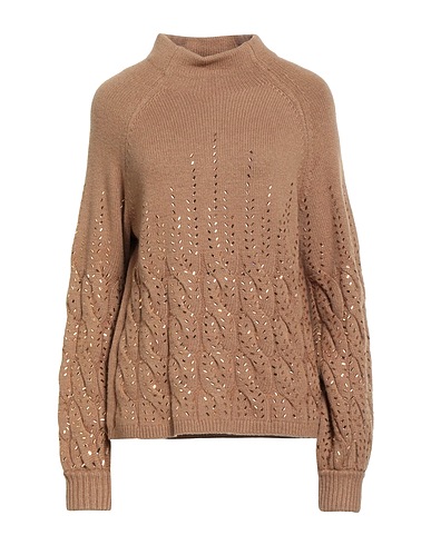 MARINA RINALDI Turtleneck Camel 50% Wool, 50% Polyamide