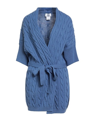 VOYAGE by MARINA RINALDI Strickjacke Taubenblau 100% Schurwolle