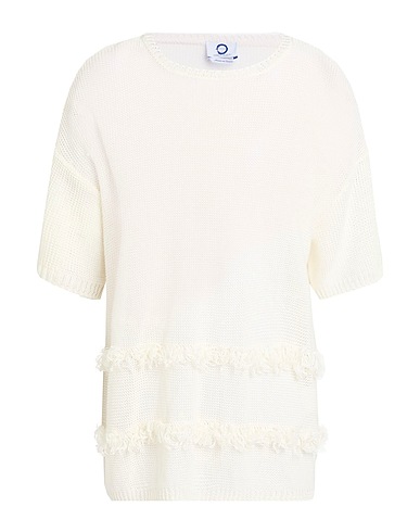 VOYAGE by MARINA RINALDI Pullover Bianco 100% Lino