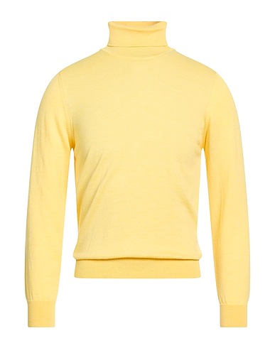GIOFERRARI Polo neck Yellow 100% Merino Wool