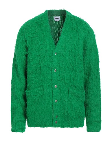 OBEY Cardigan Green 44% Acrylic, 33% Nylon, 18% Wool, 5% Alpaca wool