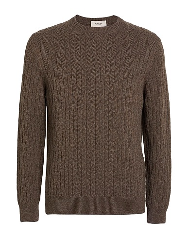 AGNONA Cashmere jumper Taupe 100% Cashmere, Metal