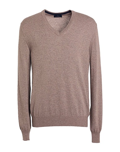 HACKETT Sweater Taupe 40% Merino Wool, 30% Viscose, 20% Polyamide, 10% Cashmere