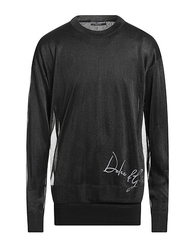 DOLCE&GABBANA Jumper Black 100% Polyester, Cotton, EVA (Ethylene - Vinyl - Acetate)