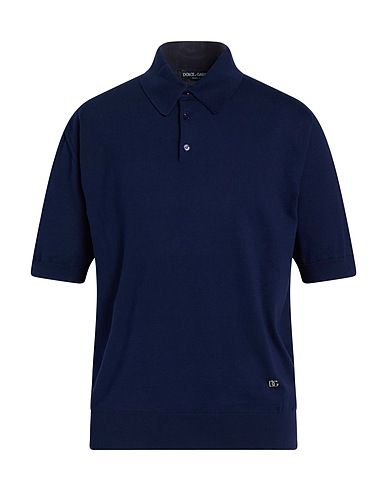 DOLCE&GABBANA Sweater Navy 100% Cotton, Zamak