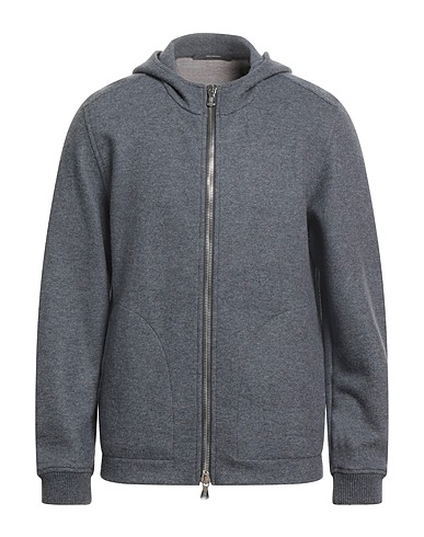FEDELI Kaschmirpullover  Grau 96% Kaschmir, 4% Lycra®, Lammleder