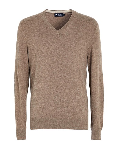 HACKETT Jumper Taupe 40% Merino Wool, 30% Viscose, 20% Polyamide, 10% Cashmere