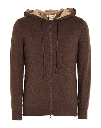 CASHMERE COMPANY Cardigan Dark brown 70% Wool, 30% Cashmere