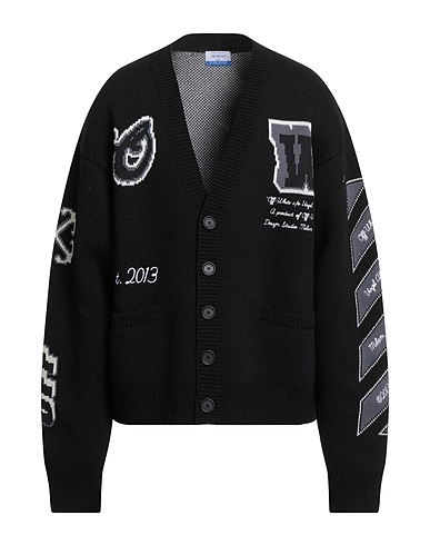 OFF-WHITE™ Cardigan Black 43% Cotton, 41% Wool, 16% Polyamide
