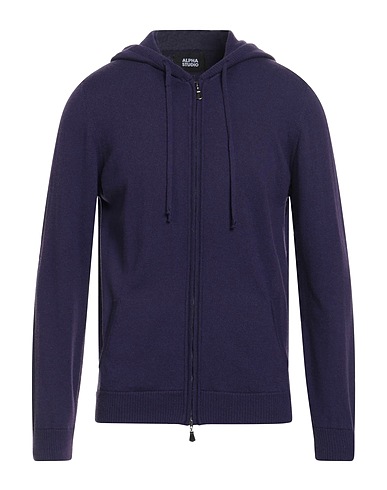 ALPHA STUDIO Cardigan Purple 100% Wool