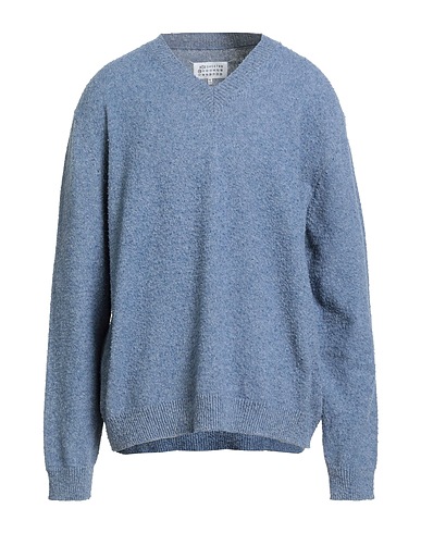 MAISON MARGIELA プルオーバー ブルーグレー ウール 55% / コットン 45%
