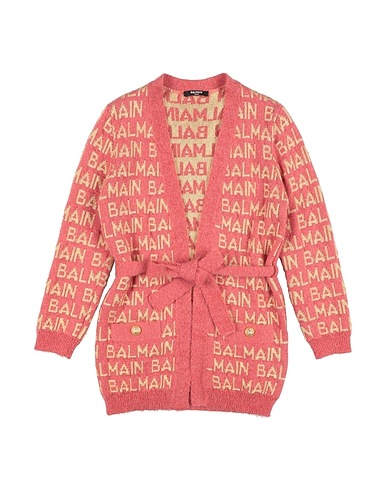 BALMAIN Strickjacke Ziegelrot 47% Viskose, 19% Wolle, 18% Mohairwolle, 13% Polyamid, 3% Metallfaser