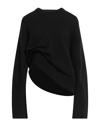 LANEUS Pullover Nero 90% Lana Merino, 10% Cachemire