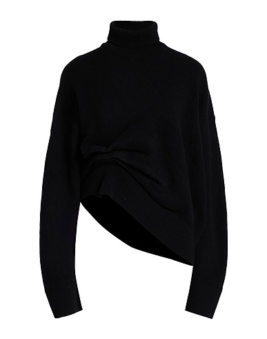 LANEUS Μπλούζα ζιβάγκο Μαύρο 90% Μαλλί μερινός, 10% Κασμίρι