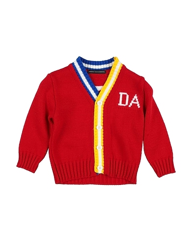 DANIELE ALESSANDRINI Strickjacke Rot 70% Acryl, 30% Wolle
