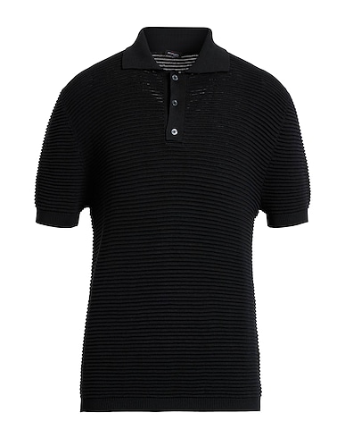 KITON Jumper Black 62% Silk, 38% Cotton