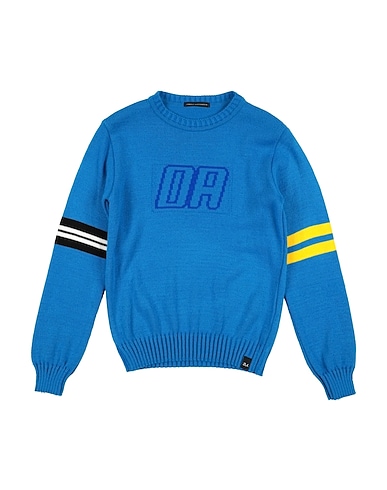 DANIELE ALESSANDRINI Pullover Azzurro 70% Acrilico, 30% Lana