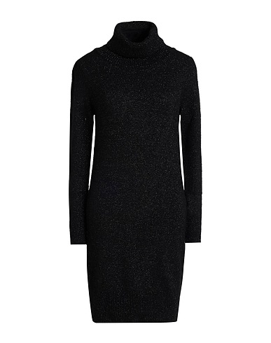 LIU •JO Short dress Black 48% Acrylic, 26% Polyamide, 18% Wool, 6% Metallic Polyester, 2% Elastane