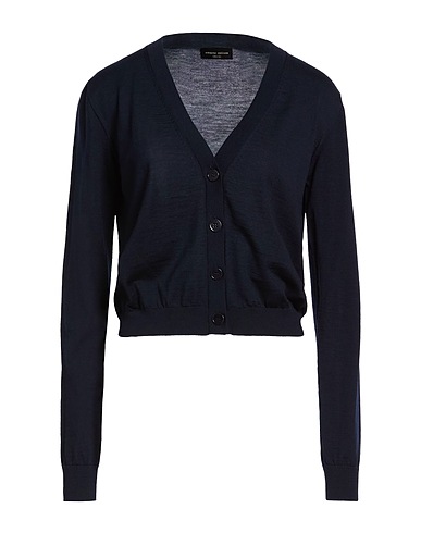 ROBERTO COLLINA カーディガン ミッドナイトブルー ウール 100%