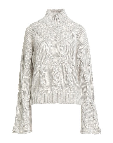 AGNONA Turtleneck Light grey 42% Silk, 35% Mohair wool, 23% Cashmere