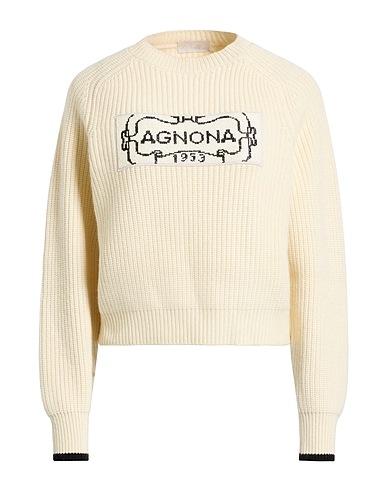 AGNONA Kaschmirpullover  Elfenbein 100% Kaschmir