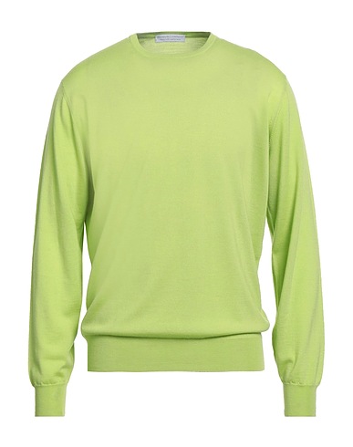 FILIPPO DE LAURENTIIS Jumper Light green 70% Super 120s Wool, 20% Silk, 10% Cashmere