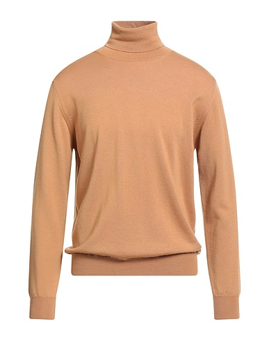 BELLWOOD Polo neck CAMMELLO 100% Merino Wool