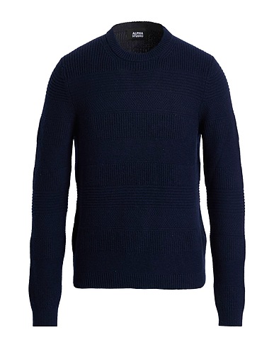 ALPHA STUDIO Jumper Midnight blue 40% Wool, 30% Viscose, 20% Polyamide, 10% Cashmere