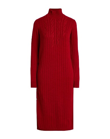 AGNONA Vestito in Maglia Rosso 100% Cachemire, Metallo