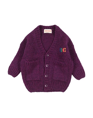 BOBO CHOSES Cardigan Plum 55% Acrylic, 17% Mohair wool, 17% Wool, 11% Polyamide