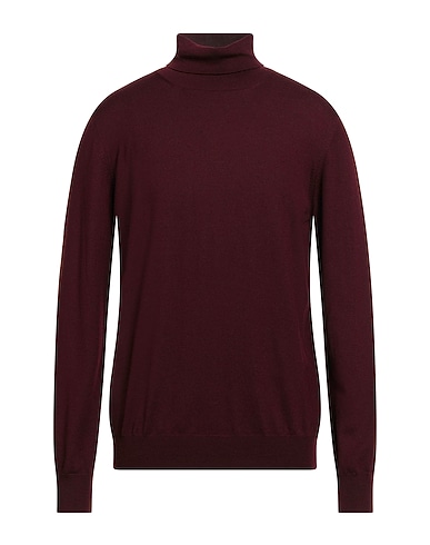 GRAN SASSO Polo neck Burgundy 100% Virgin Wool