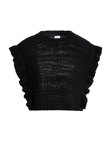 PINKO Jumper DENIM Black 75% Cotton, 21% Polyester, 4% Viscose