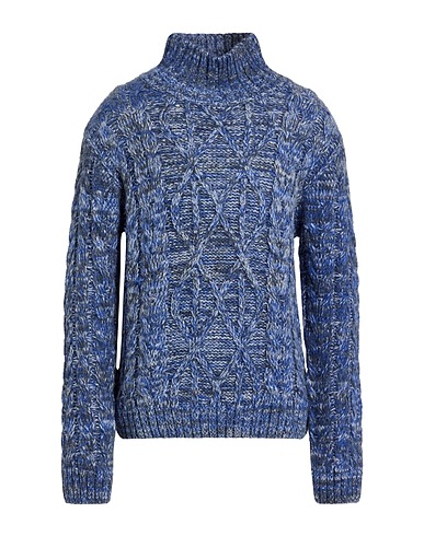 BLAUER. Turtleneck Blue 41% Wool, 32% Polyester, 27% Alpaca wool