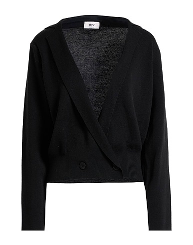 B.YU Cardigan Black 50% Merino Wool, 50% Acrylic