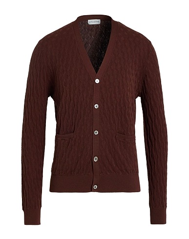 BALLANTYNE Cardigan Brown 85% Cotton, 15% Cashmere