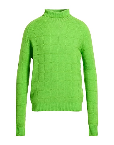 H953 Polo neck Green 100% Merino Wool